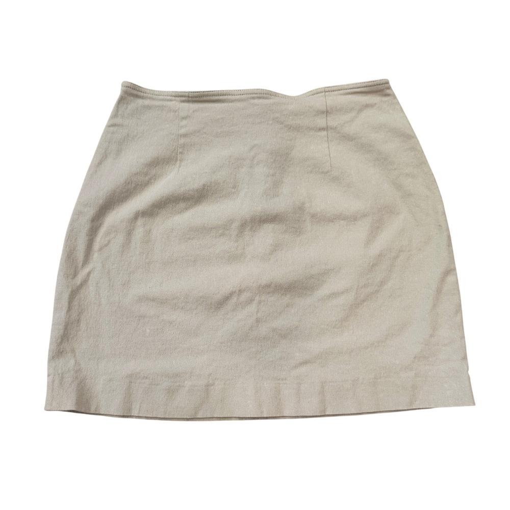 Limited America Skirt Beige Cotton Blend Made in Italy Mini Size 10 Minimalist‎